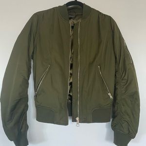 Topshop Green Bomber Jacket